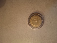 MONETA da due 2 euro EIRE, con Omino Stilizzato AEA 1999-2009 EMU, Rara 