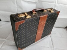 POLLINI valigetta ventiquattrore lavoro PC borsa pelle monogram vintage
