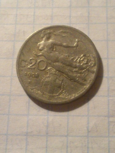 Moneta regno italia 20 - regno, d'italia