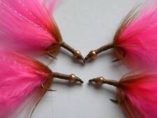 Mosca Pesca " Rosa " Randa Beadhead Rosso Ciliegia 8 Esche IN Un Pacco #101