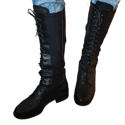 Stivali stringati neri con - neri,