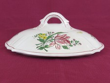 ANTICO COPERCHIO DA ZUPPIERA IN CERAMICA DI BASSANO DIPINTA A MANO VS20