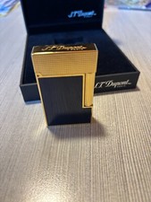 Accendino S.T. Dupont argento Linea 2 blue laquer/yellow gold C16457