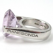 Anello di design FRANCO PIANEGONDA argento sterling 925 pietra gioiello Italy moderno XL