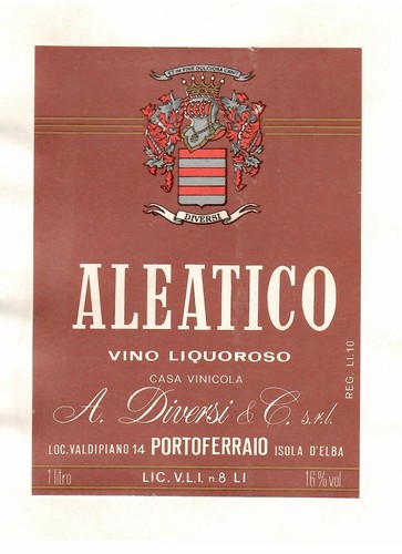Etichetta vintage originale