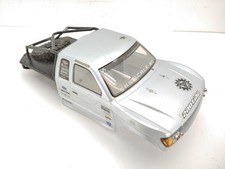 Raro corpo cingolato Axial SCX10 Honcho Silver 1/10 con gabbia posteriore pneumatico di ricambio e LED