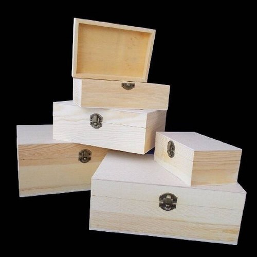 Set scatole legno decoro - 5,