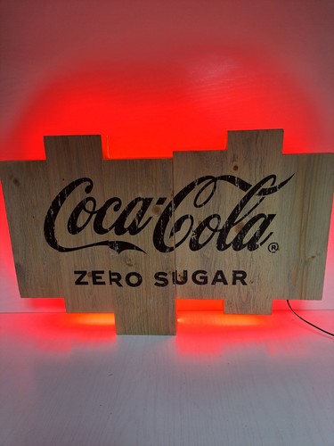 Coca cola light sign wooden - cola,
