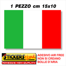   * Adesivo BANDIERA ITALIANA cm15x10 adesivi bandiera italiana tricolore ITALIA
