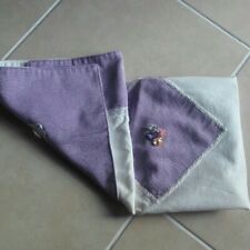 Copertina Cesta Neonata Fatta A Mano Bianca Viola