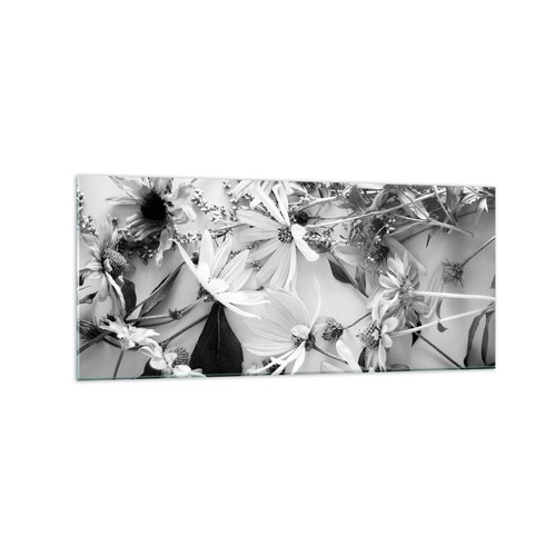 Quadro vetro 120x50cm fiori - quadro, su