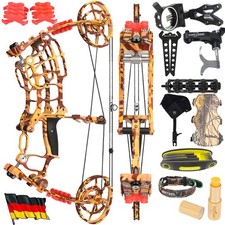 Kit Arco Composto Doppio Uso 30-60lbs Sfera Acciaio Tiro con l'Arco Tiro Caccia Bersaglio