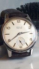 Orologio Vintage VEGLIA Swiss Incabloc-1965-Acciaio-Originale-Funziona bene.