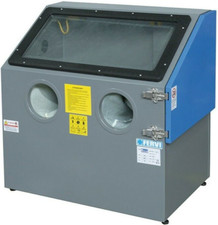 SABBIATRICE DA BANCO CABINA SABBIATURA FERVI 0487 PORTATILE + ACCESSORI