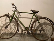 Bicicletta d'epoca Touring, colore verde, stato originale, copertoni originali
