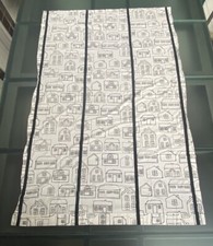 TENDA A PACCHETTO BIANCA E NERA LARGHEZZA 170 cm ALTEZZA 260 cm CIRCA