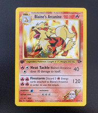 Pokemon Card Blaine's Arcanine Holo 1st ED 1/132 Gym Challenge ENG excellent EXC