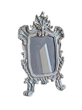 Cornice portafoto in metallo stile barocco vintage da tavolo