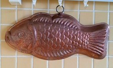 RAME vecchio stampo per dolce PESCE  lunghezza 33 