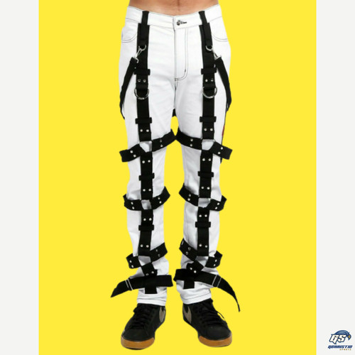 Pantalone gotico bianco - , con