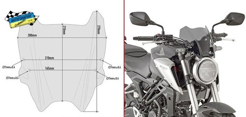 Cupolino fumé givi con - cupolino,