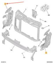 Guide de canal d'air gauche PEUGEOT 2008 9816122980 Neuf d'origine