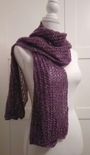 Sciarpa Lazzari viola con fili oro