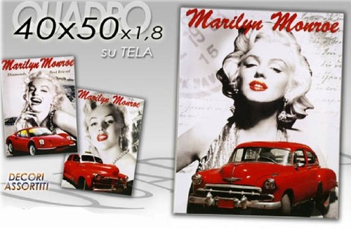 Quadro tela marylin - quadro,