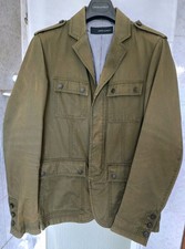 DSQUARED2 SAHARIANA MILITARY POCKETS FIELD JACKET KHAKI COAT BIKER BOMBER SZ 52