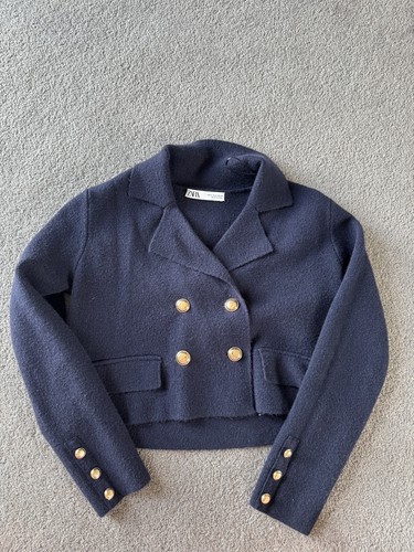 Cardigan zara navy cropped - zara,