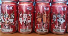 lattine NBA (Coca Cola from China 2003) SET con i Lakers di Kobe Bryant, Shaq ..