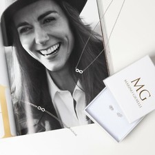 SET INFINITO (ORECCHINI, BRACCIALE,ANELLO E COLLANA) ARGENTO 925 RODIATO IN ORO