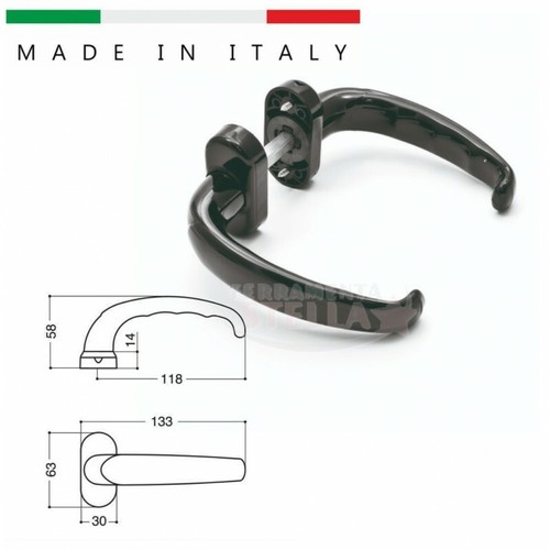 Coppia maniglia nero lucido - maniglia,