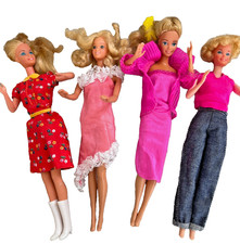 lotto 4 bambole barbie vintage