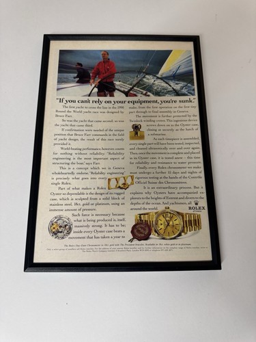 Framed vintage original rolex - vintage,