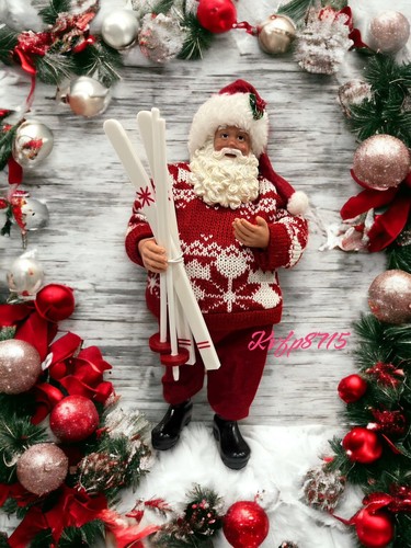 Sci babbo natale statua - sci,
