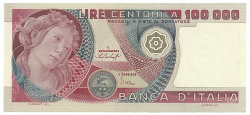 100000 lire banca italia - 100000,
