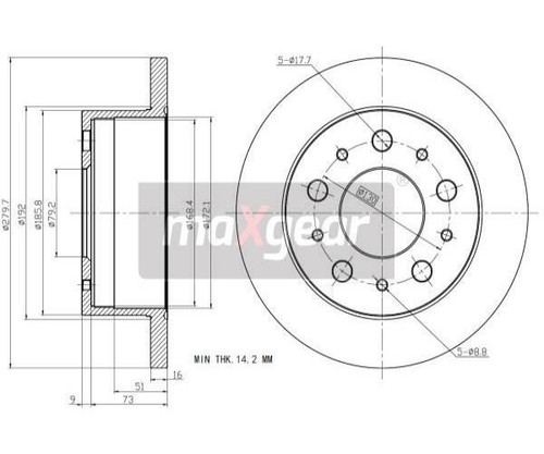 Disco freno maxgear - 2,