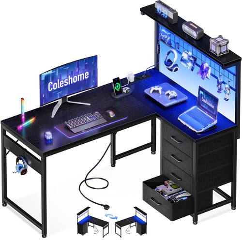 Scrivania gaming angolare con - scrivania,