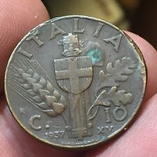 REGNO D'ITALIA - VITTORIO EMANUELE III° - RARA MONETA DA 10 CENTESIMI - 1937