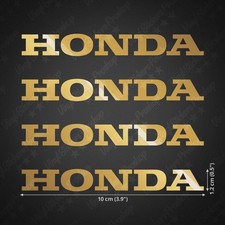 4 Adesivi HONDA 10 cm ORO