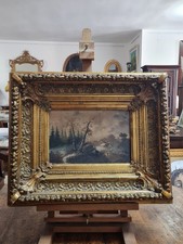 Quadro Olio Su Tela Antico