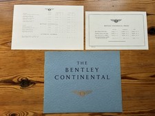 Bentley S1 Continental Mulliner Park Ward Drophead .Saloon RARO MANUALE brochure