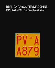 Targa Tipo macchina operatrice RIFRANGENTE Completa di STAMPA pronta all'uso top