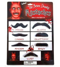 Set 7 baffi finti neri