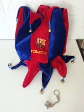 BARCELLONA CALCIO F. C. B. PORTACHIAVI + CAPPELLO SONAGLI CLOWN VINTAGE