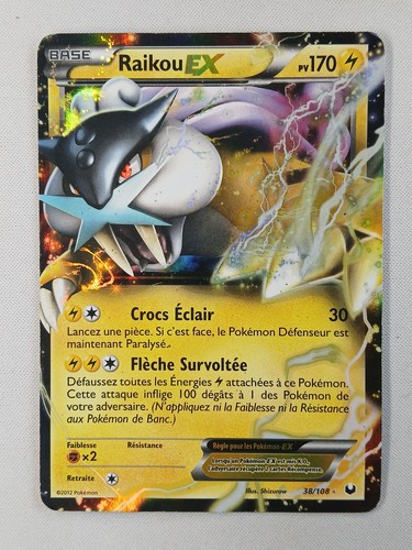 Carte pokémon raikou - carte, ex
