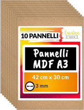 10 X A3 MDF Pannelli in Legno