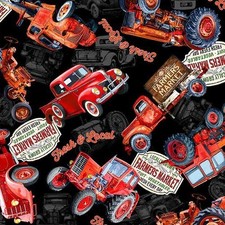 Camion e trattori rossi da