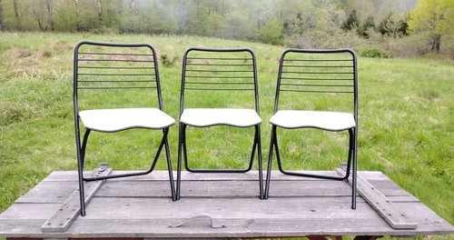 Set sedie pieghevoli vintage - set,